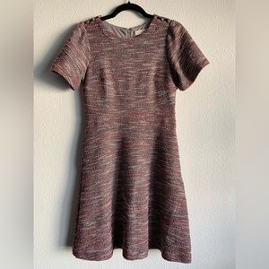 LOFT Dress Tweed Fit and Flare Size 2